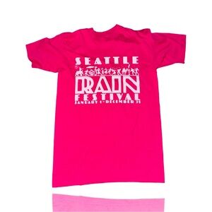 Vintage SEATTLE Rain Festival 90’s T-Shirt: GUC: Retro Clothing: Medium